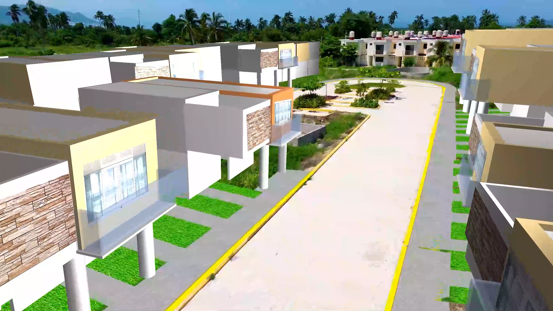 Vista de casas del fraccionamiento