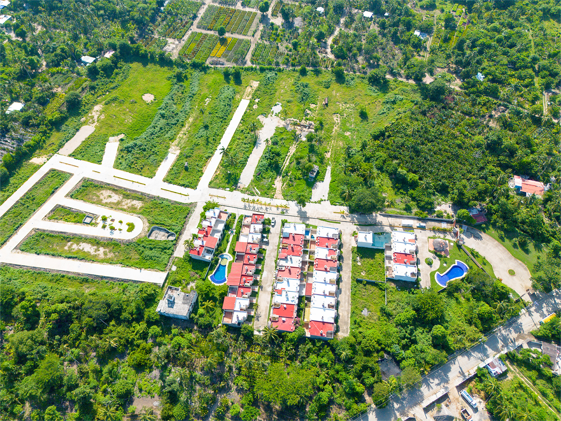 Panorámica del residencial y áreas verdes