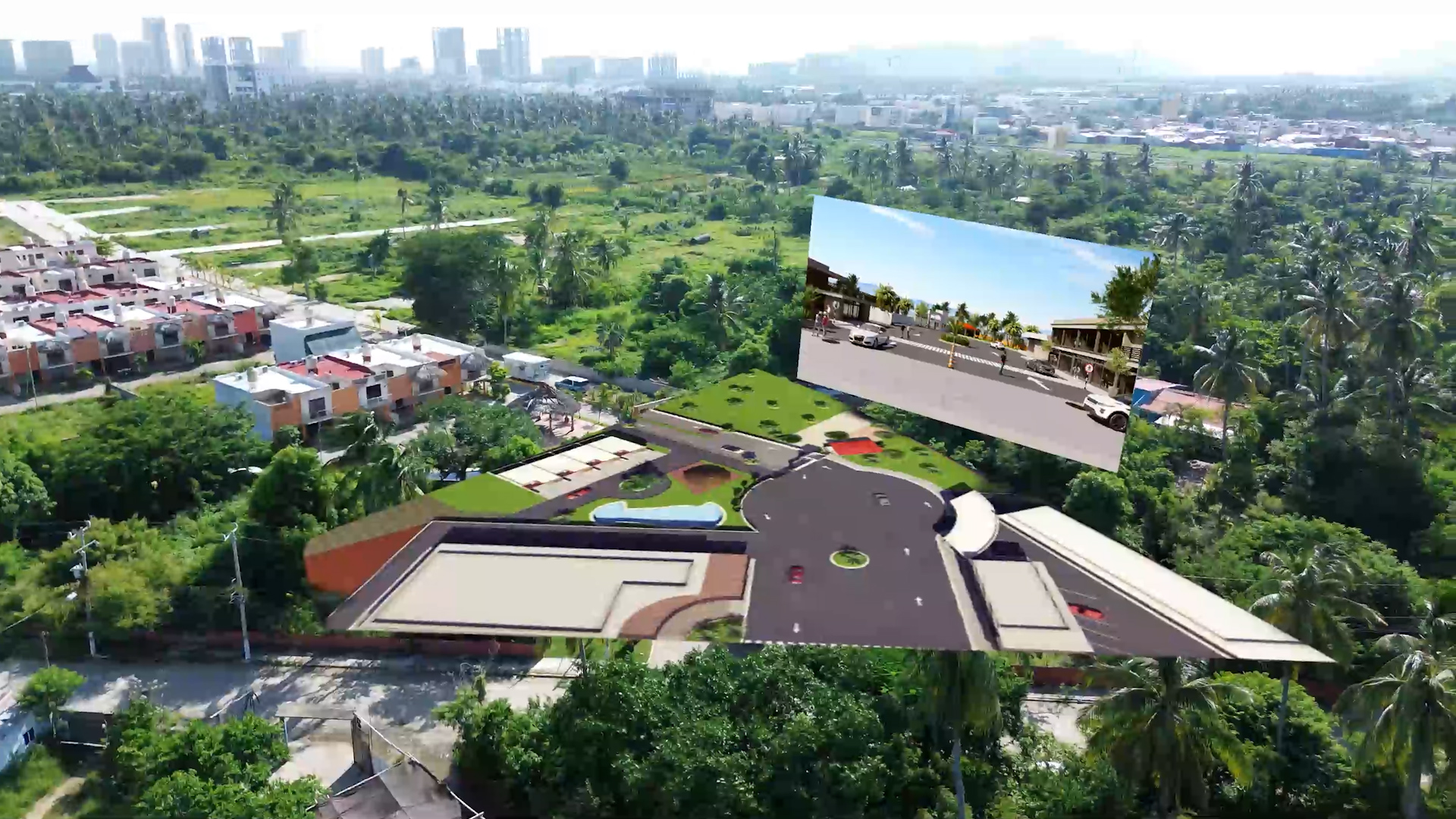 Vista aérea del desarrollo