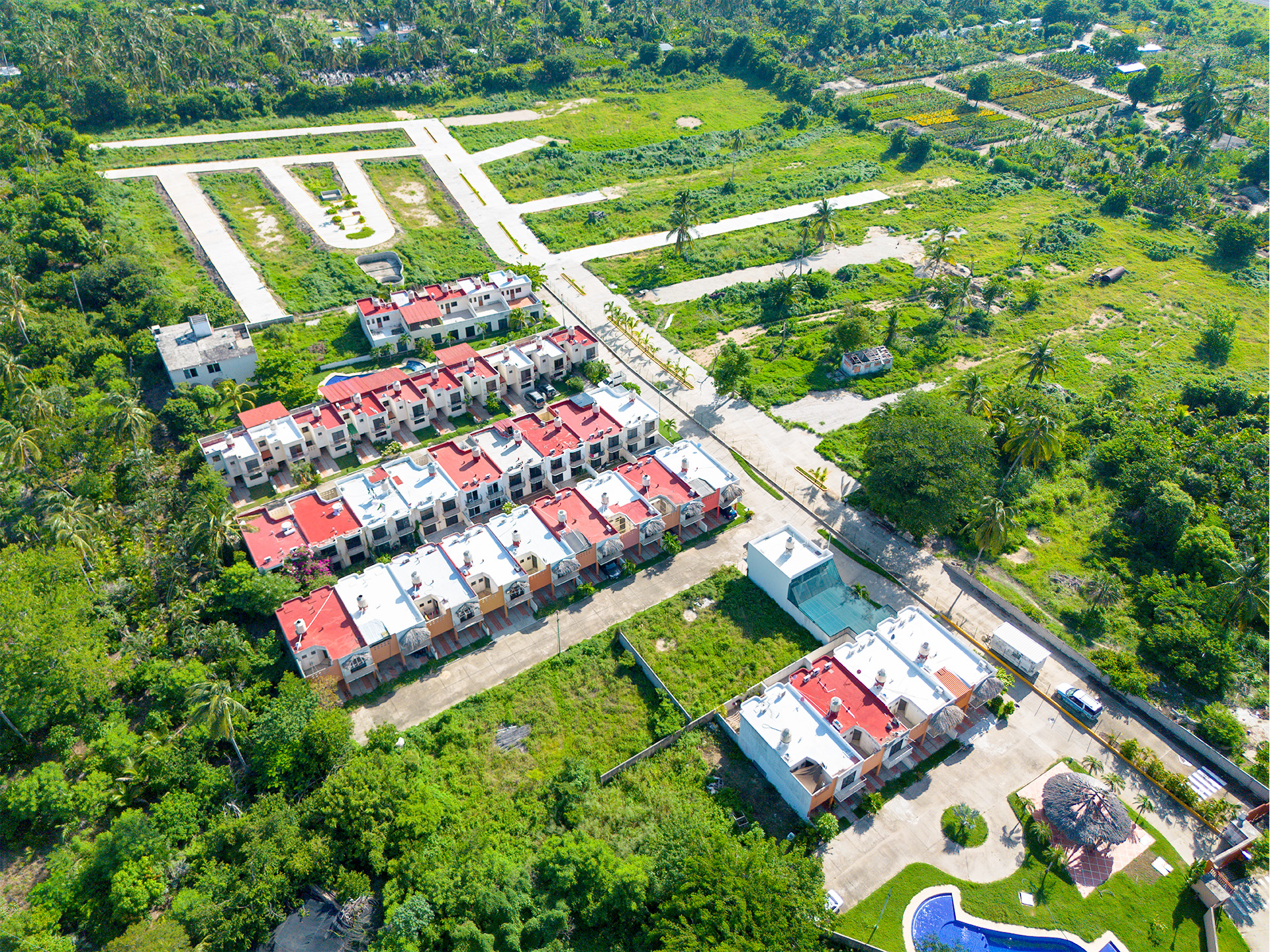 Vista aérea de las etapas del proyecto